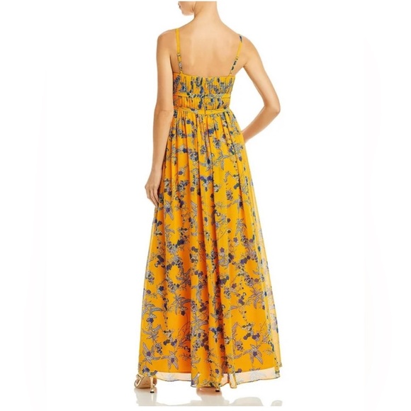 Aqua Floral Maxi Dress in Yellow & Blue Size 0 - Picture 2 of 13